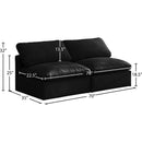  Manufacturer Color_Black -- Meridian Plush Stationary Fabric Sofa IMAGE 8