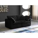  Manufacturer Color_Black -- Meridian Plush Stationary Fabric Sofa IMAGE 2