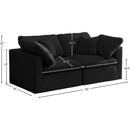 Manufacturer Color_Black -- Meridian Plush Stationary Fabric Sofa IMAGE 8