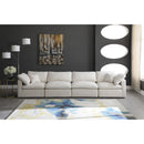  Manufacturer Color_Cream -- Plush 140" Cream Velvet Upholstered Standard Comfort 4 pc Modular Sofa IMAGE 3