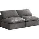 Meridian Plush Stationary Fabric Sofa 602Grey-S2 IMAGE 1