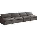 Meridian Plush Stationary Fabric Sofa 602Grey-S4 IMAGE 1