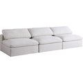 Meridian Serene Stationary Fabric Sofa 601Cream-S117 IMAGE 1