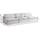  Manufacturer Color_Cream -- Meridian Serene Stationary Fabric Sofa IMAGE 6