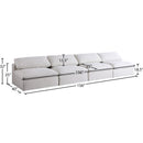  Manufacturer Color_Cream -- Meridian Serene Stationary Fabric Sofa IMAGE 6