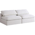 Meridian Serene Stationary Fabric Sofa 601Cream-S78 IMAGE 1