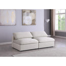  Manufacturer Color_Cream -- Meridian Serene Stationary Fabric Sofa IMAGE 2