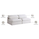  Manufacturer Color_Cream -- Meridian Serene Stationary Fabric Sofa IMAGE 7