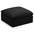  Manufacturer Color_Black -- Meridian Plush Fabric Ottoman IMAGE 1