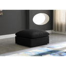  Manufacturer Color_Black -- Meridian Plush Fabric Ottoman IMAGE 2
