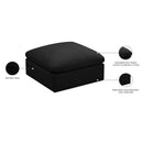  Manufacturer Color_Black -- Meridian Plush Fabric Ottoman IMAGE 5