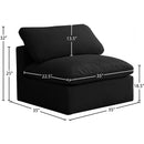 Manufacturer Color_Black -- Meridian Plush Stationary Fabric Chair IMAGE 6