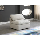  Manufacturer Color_Cream -- Plush Cream Standard Comfort Velvet Upholstered Modular Armless Chair IMAGE 2