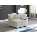  Manufacturer Color_Cream -- Plush Cream Standard Comfort Velvet Upholstered Modular Corner Chair IMAGE 2