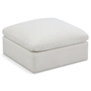  Manufacturer Color_Cream -- Plush Cream Standard Comfort Velvet Upholstered Modular Ottoman IMAGE 1