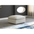  Manufacturer Color_Cream -- Plush Cream Standard Comfort Velvet Upholstered Modular Ottoman IMAGE 2