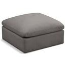  Manufacturer Color_Grey -- Plush Grey Standard Comfort Velvet Upholstered Modular Ottoman IMAGE 1