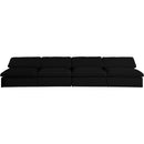 Meridian Serene Stationary Fabric Sofa 601Black-S156 IMAGE 1