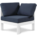  Meridian Nizuc Navy Water Resistant Fabric Upholstered Outdoor Patio Modular Corner Chair IMAGE 1