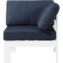  Meridian Nizuc Navy Water Resistant Fabric Upholstered Outdoor Patio Modular Corner Chair IMAGE 4