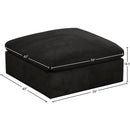  Manufacturer Color_Black -- Meridian Cozy Fabric Ottoman IMAGE 4