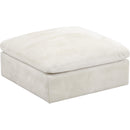Meridian Cozy Fabric Ottoman 634Cream-Ott IMAGE 1