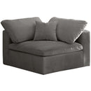 Meridian Cozy Stationary Fabric Chair 634Grey-Corner IMAGE 1