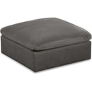  Manufacturer Color_Grey -- Cozy Grey Overstuffed Fiber Filled Comfort Velvet Upholstered Modular Ottoman IMAGE 1
