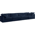 Meridian Cozy Stationary Fabric Sofa 634Navy-S158 IMAGE 1