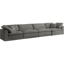 Meridian Cozy Stationary Fabric Sofa 634Grey-S158 IMAGE 1