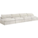 Meridian Cozy Stationary Fabric Sofa 634Cream-S156 IMAGE 1