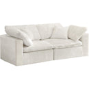 Meridian Cozy Stationary Fabric Sofa 634Cream-S80 IMAGE 1