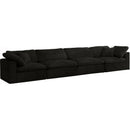 Meridian Cozy Stationary Fabric Sofa 634Black-S158 IMAGE 1
