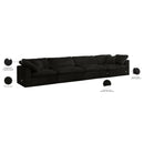Meridian Cozy Black Velvet Comfort Modular Sofa IMAGE 9