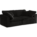 Meridian Cozy Stationary Fabric Sofa 634Black-S80 IMAGE 1