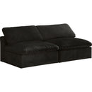 Meridian Cozy Stationary Fabric Sofa 634Black-S78 IMAGE 1