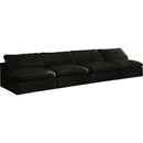 Meridian Cozy Stationary Fabric Sofa 634Black-S156 IMAGE 1
