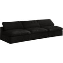 Meridian Cozy Stationary Fabric Sofa 634Black-S117 IMAGE 1