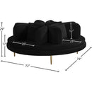 Manufacturer Color_Black -- Meridian Circlet Stationary Fabric Sofa IMAGE 9
