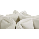  Manufacturer Color_Cream -- Circlet Cream Velvet Upholstered Roundabout Sofa IMAGE 8