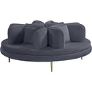 Meridian Circlet Stationary Fabric Sofa 627Grey IMAGE 1