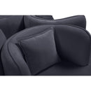  Manufacturer Color_Grey -- Circlet Grey Velvet Upholstered Roundabout Sofa IMAGE 6