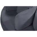  Manufacturer Color_Grey -- Circlet Grey Velvet Upholstered Roundabout Sofa IMAGE 7