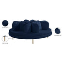  Manufacturer Color_Navy -- Circlet Navy Velvet Upholstered Roundabout Sofa IMAGE 10