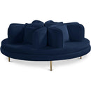  Manufacturer Color_Navy -- Circlet Navy Velvet Upholstered Roundabout Sofa IMAGE 1