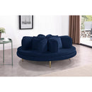  Manufacturer Color_Navy -- Circlet Navy Velvet Upholstered Roundabout Sofa IMAGE 2