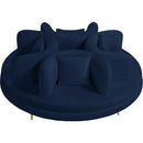  Manufacturer Color_Navy -- Circlet Navy Velvet Upholstered Roundabout Sofa IMAGE 3