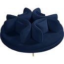  Manufacturer Color_Navy -- Circlet Navy Velvet Upholstered Roundabout Sofa IMAGE 4