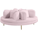 Meridian Circlet Stationary Fabric Sofa 627Pink IMAGE 1