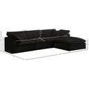  Manufacturer Color_Black -- Meridian Cozy Fabric 4 pc Sectional IMAGE 11